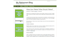 Desktop Screenshot of myretirementblog.com