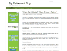 Tablet Screenshot of myretirementblog.com